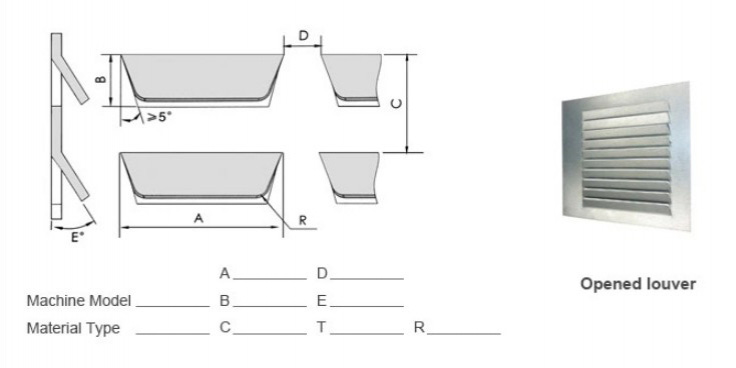 CNC Turret Punch Tooling Louver Tools